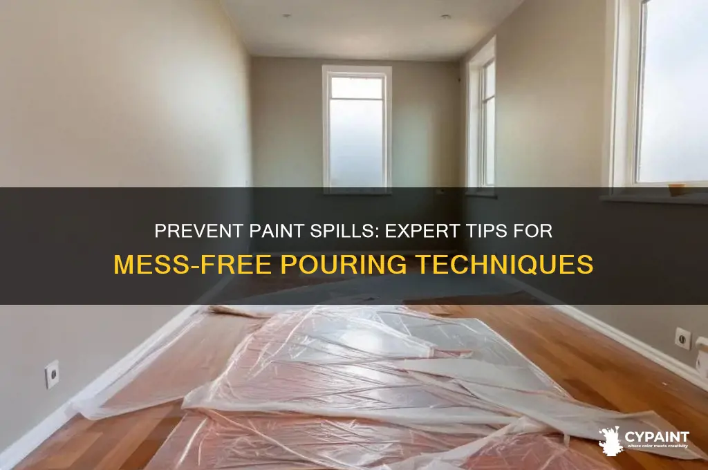 how to prevent paint spilling when pouring