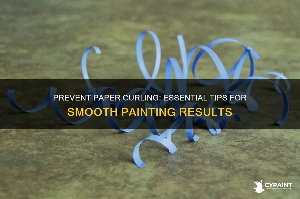 how to prevent paper from curling when painting