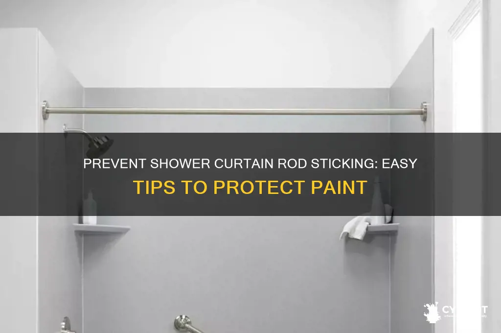 how to prevent shower curtain rod from sticking to paint