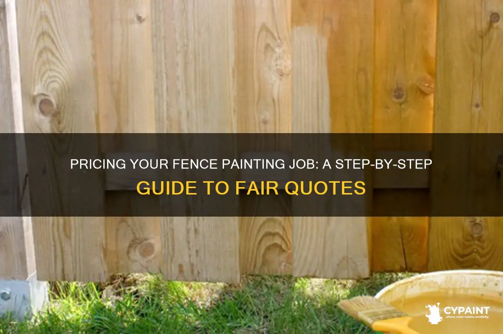 how to price a fence painting job