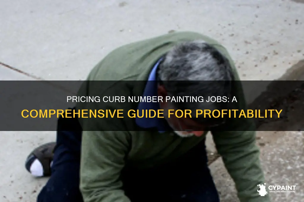 how to price a job painting numbers on a curb