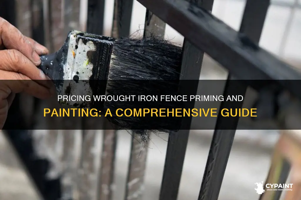 how to price wrought iron fence for prime and paint