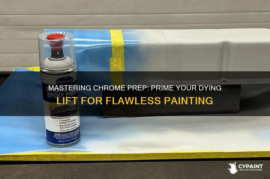 how to prime chrome dying lift for painting