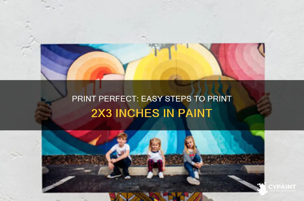 how to print a 2inx3in in paint