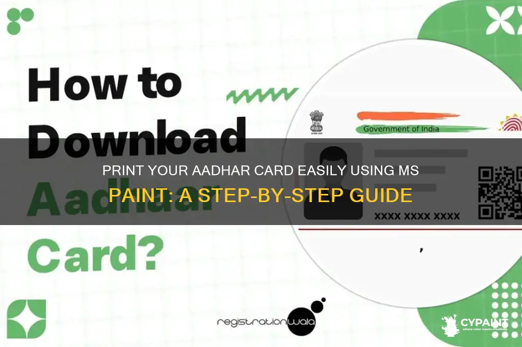 how to print aadhar card in paint