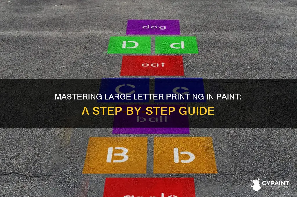 how to print large letters in paint