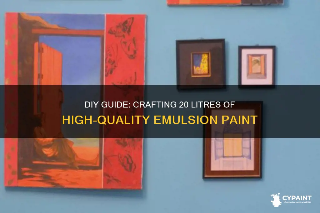 how to produce 20 litres of emulsion paint