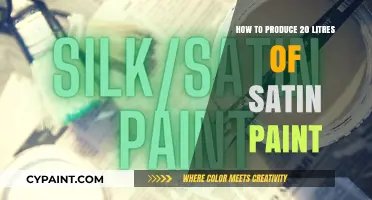 Mastering Satin Paint Production: Crafting 20 Litres with Precision and Ease