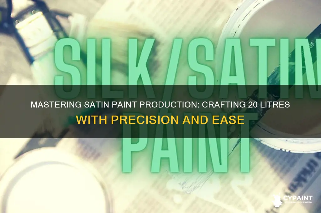 how to produce 20 litres of satin paint