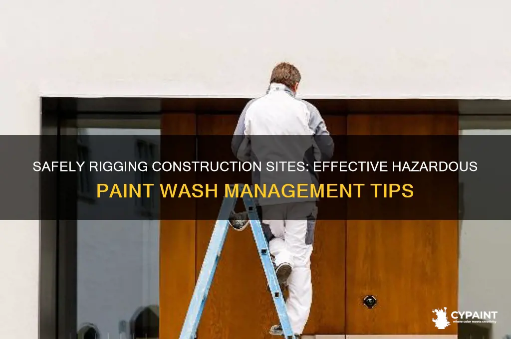how to properly rig construction site from hazardous paint wash