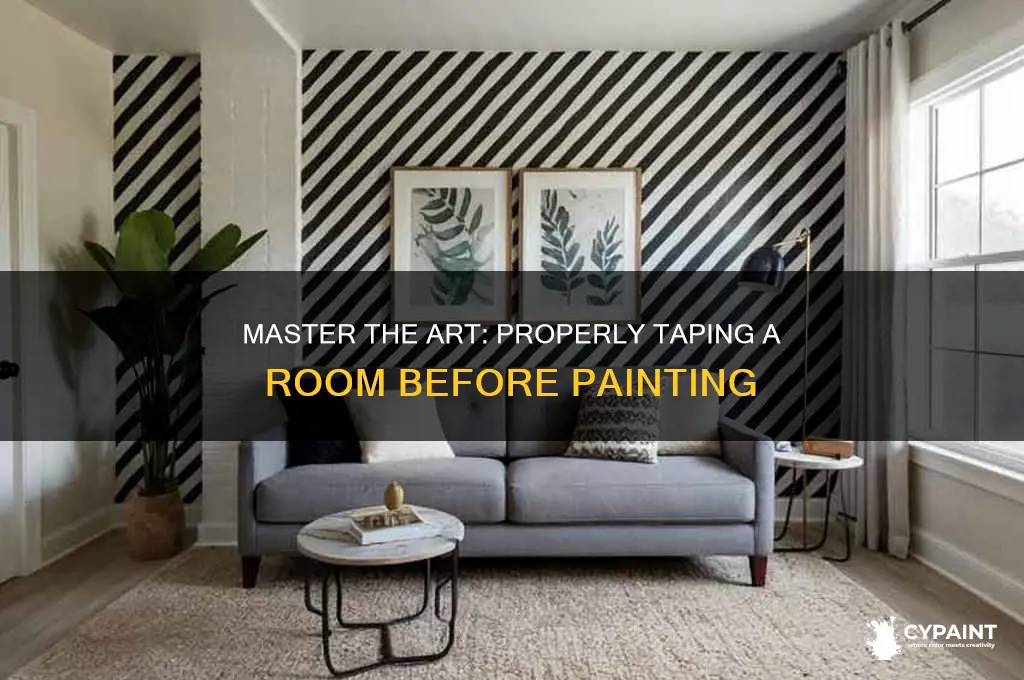 how to properly tape a room before painting