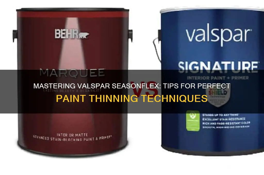 how to properly thin valspar seasonflex paint