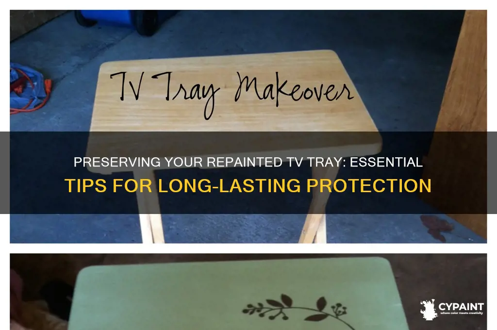 how to protect a re-painted tv tray