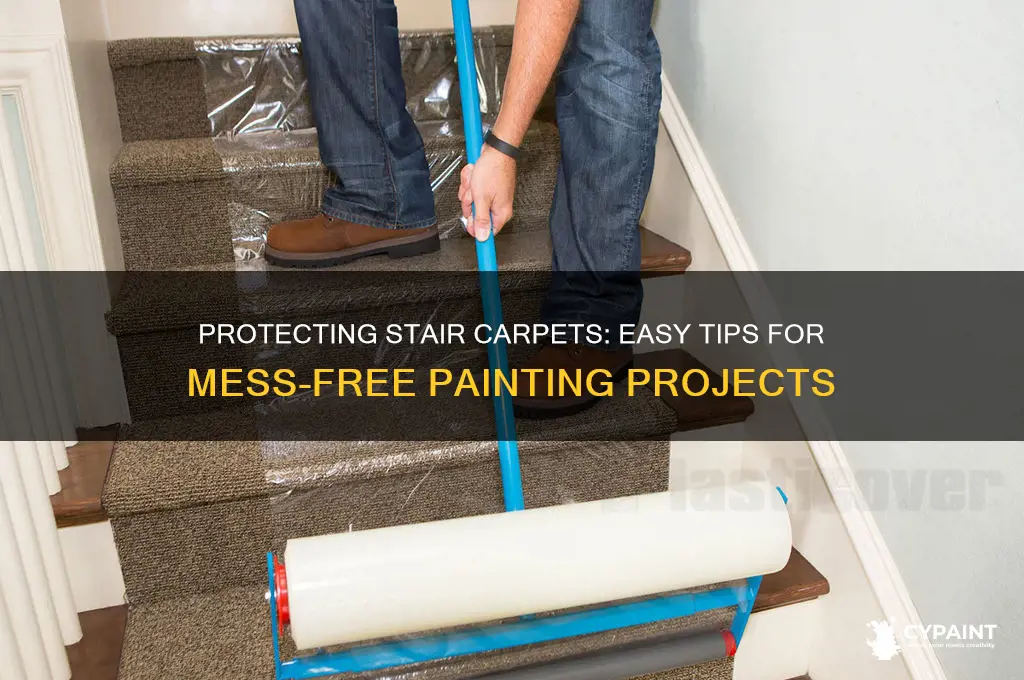 how to protect carpet on stairs when painting
