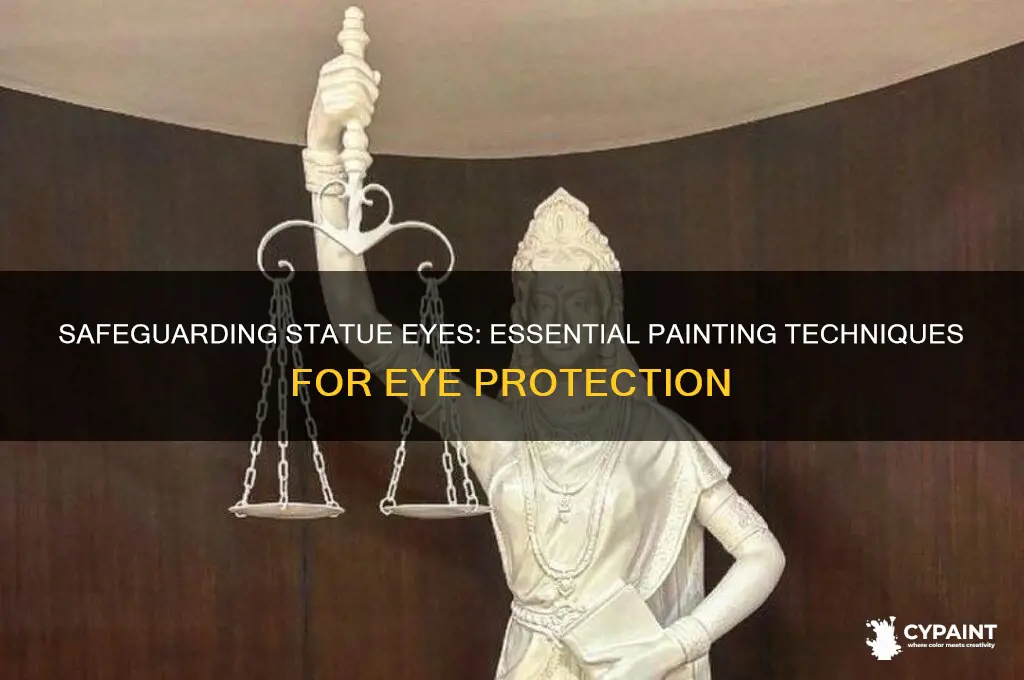 how to protect eyes on statue while painting