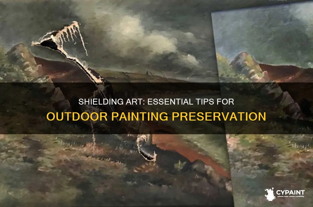 how to protect painting for outside display