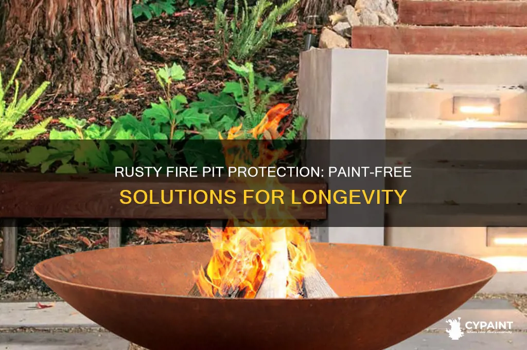how to protect rustyfire pit without paint