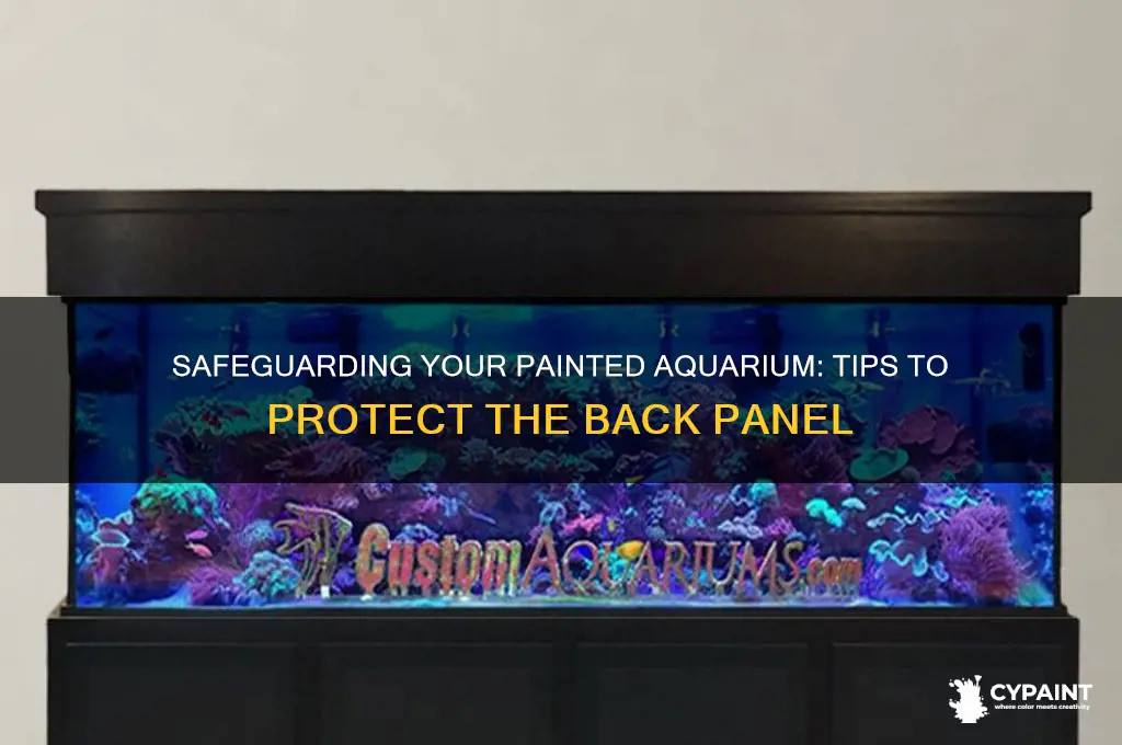 how to protect the bavk of painted aquarium