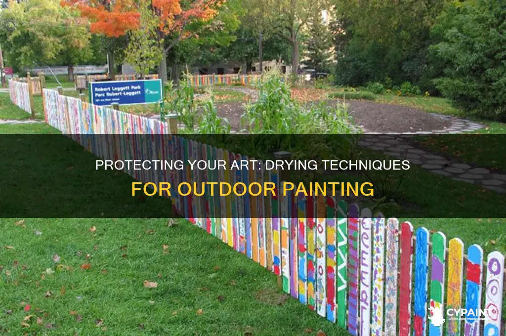 how to protect your paintings while they dry outside