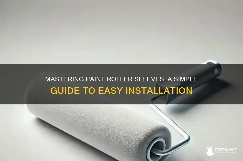 how to put a paint roller sleeve on