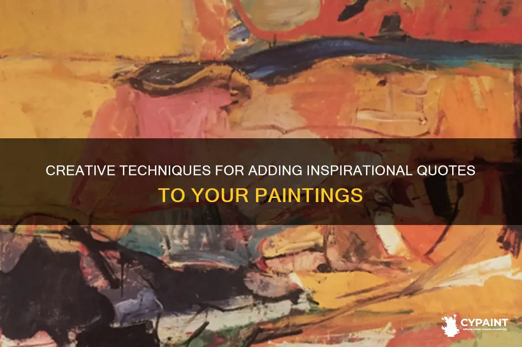how to put a quote on a painting