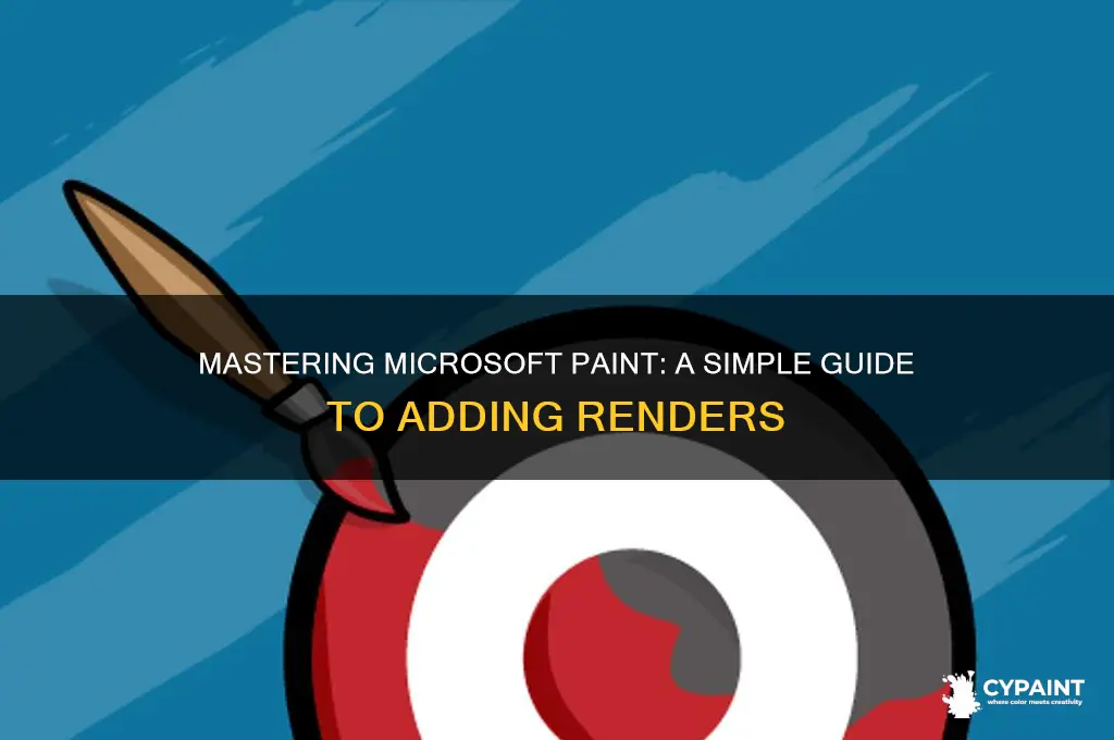 how to put a render in microsoft paint