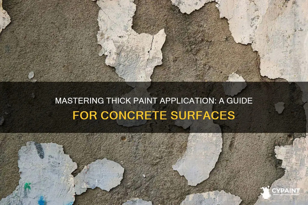 how to put a thick coat of paint on concrete
