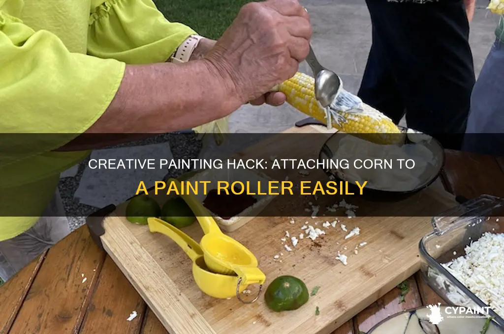 how to put corn on a paint roller