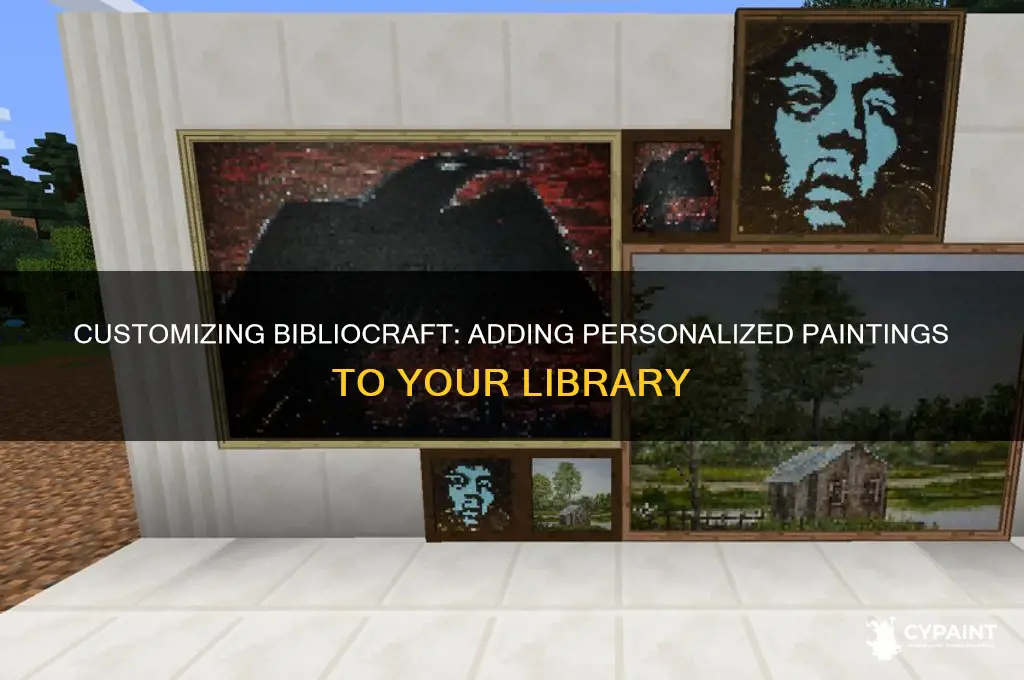 how to put custom paintings in bibliocraft