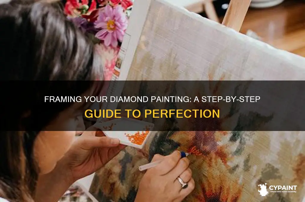 how to put diamond painting in frame