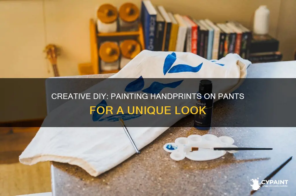 how to put handprints with paint on pants