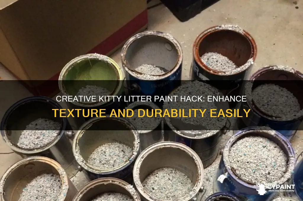 how to put kitty litter in paint