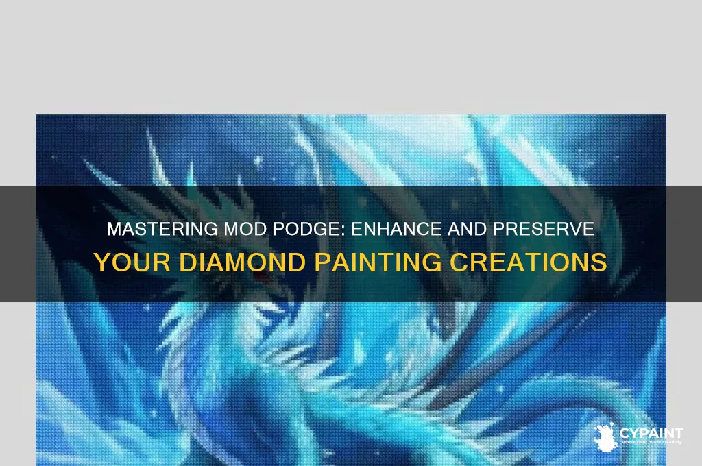 how to put mod podge on diamond painting