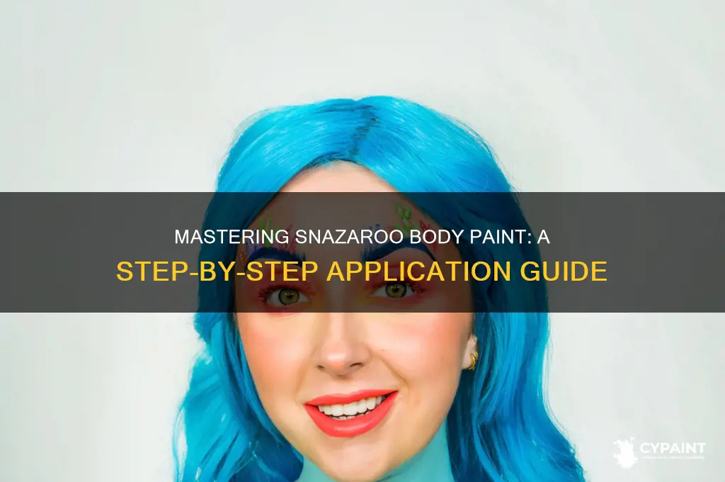 how to put on snazaroo body paint