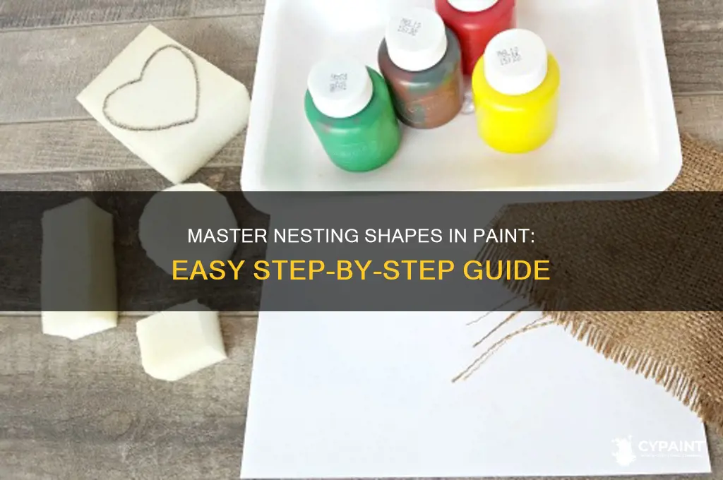 how to put one shape inside another one in paint
