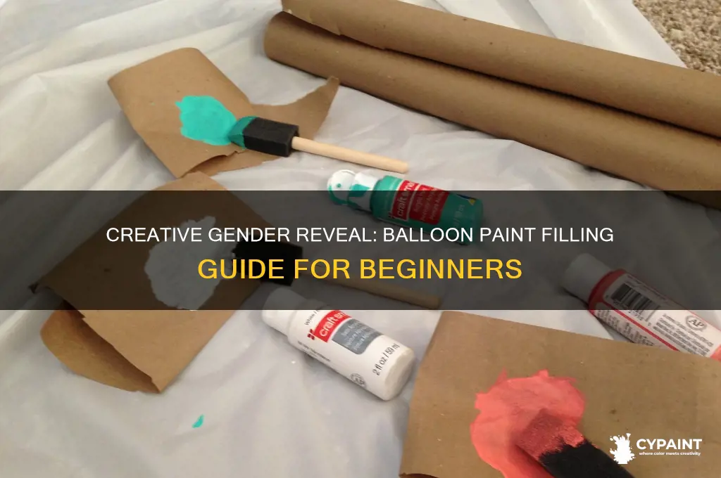 how to put paint in a balloon for gender reveal