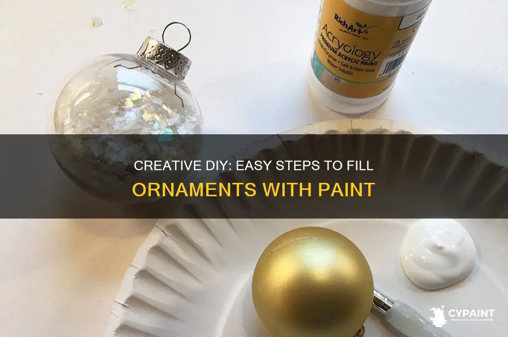 how to put paint in an ornament