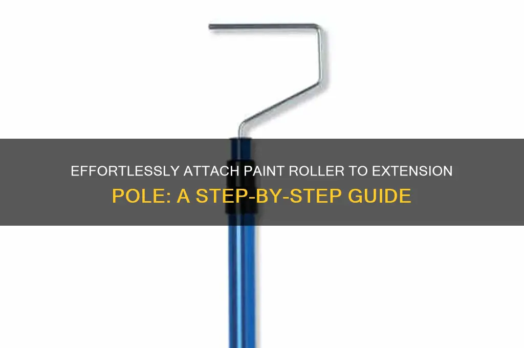 how to put paint roller on extension pole
