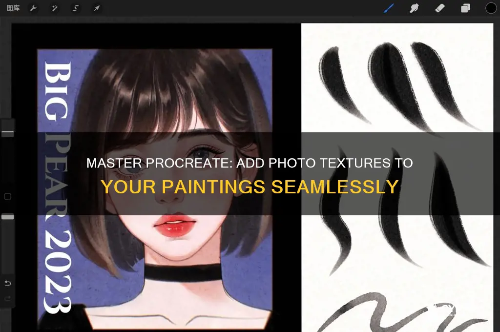 how to put photo textures over a painting in procreate