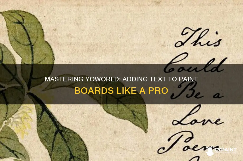 how to put text on paint boards yoworld