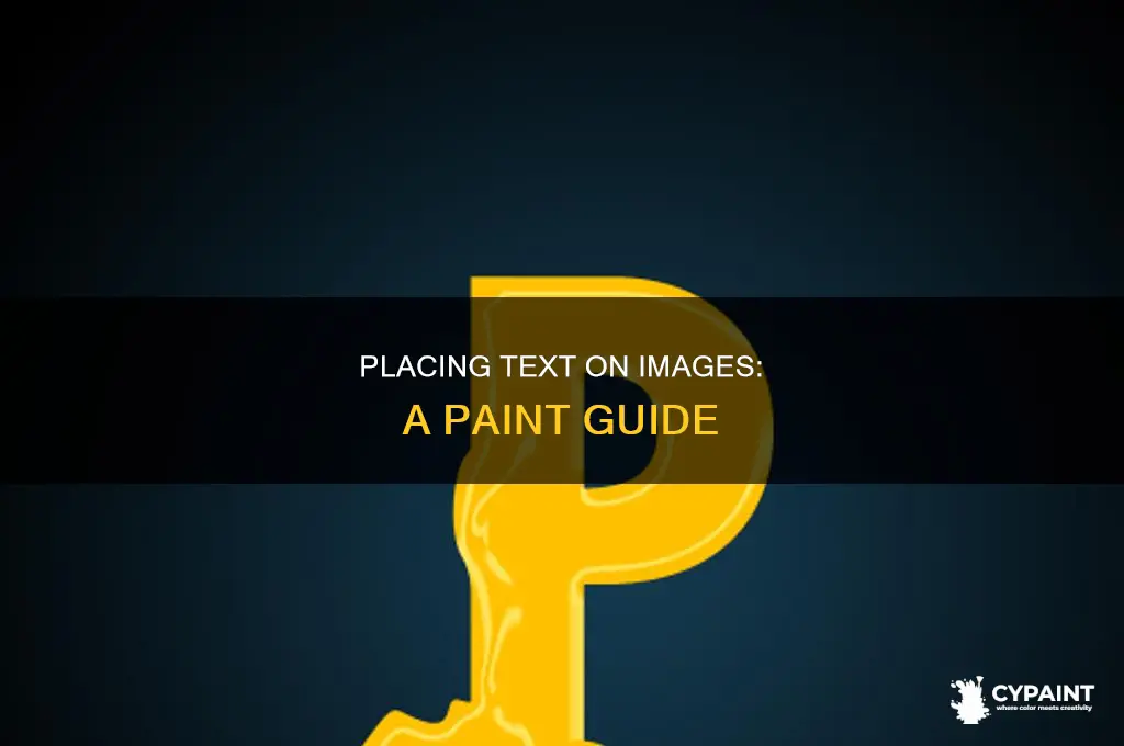 how to put text over jpg image with paint