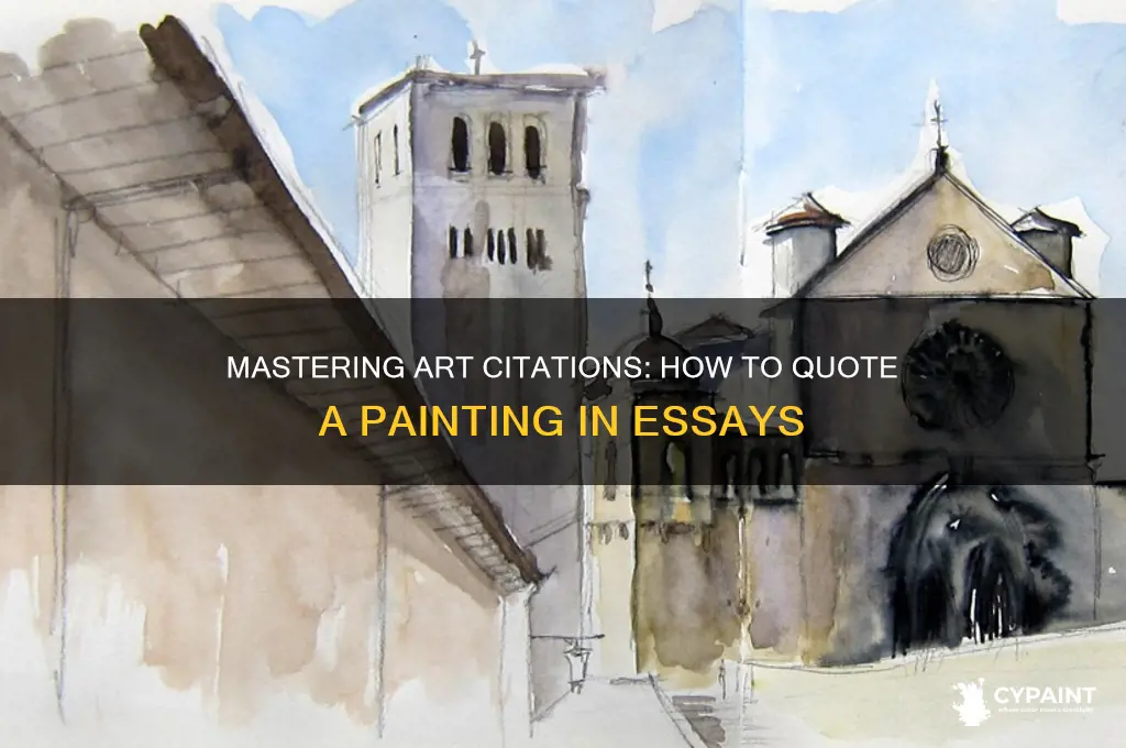 how to quote a painting in an essay