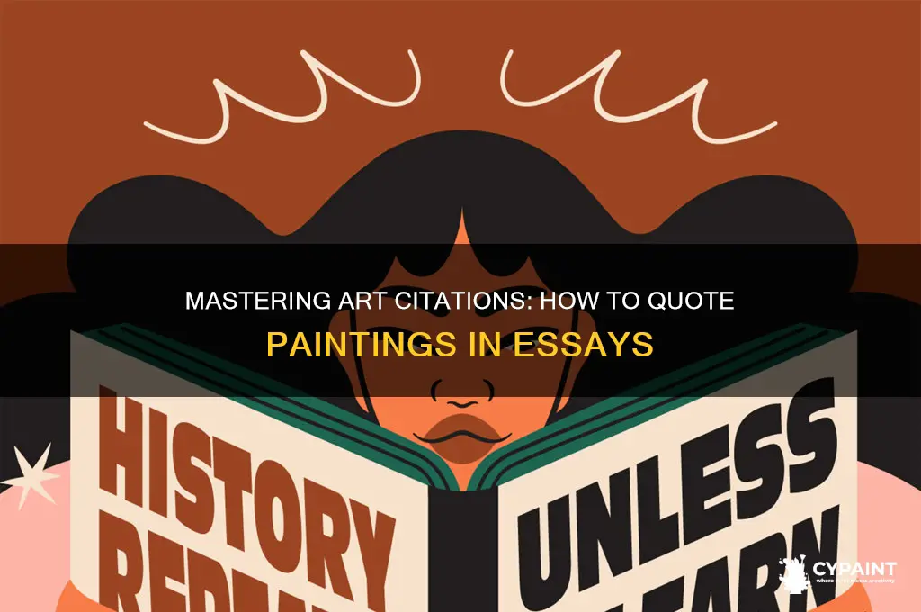 how to quote paintings in an essay
