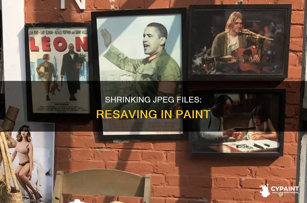 how to re save a file smaller jpg paint