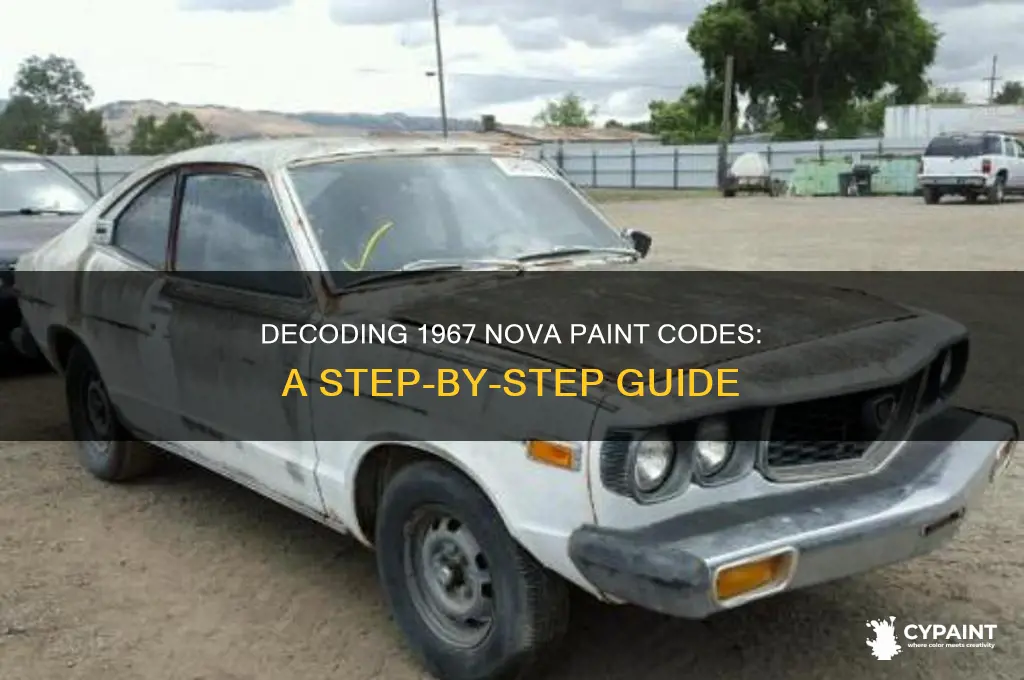 how to read general motors paint codes 1967 nova