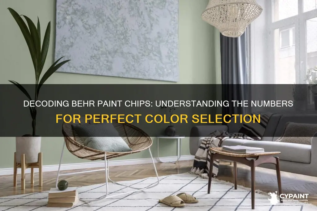 how to read the numbers on a behr paint chip