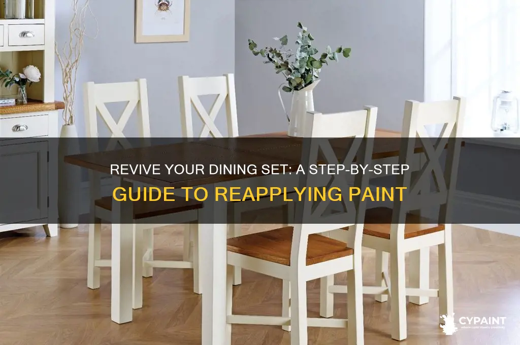 how to reapply paint to your dining set