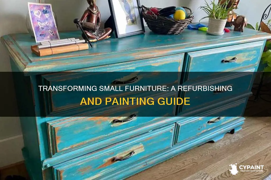 how to reburbish and paint a small furneture piece