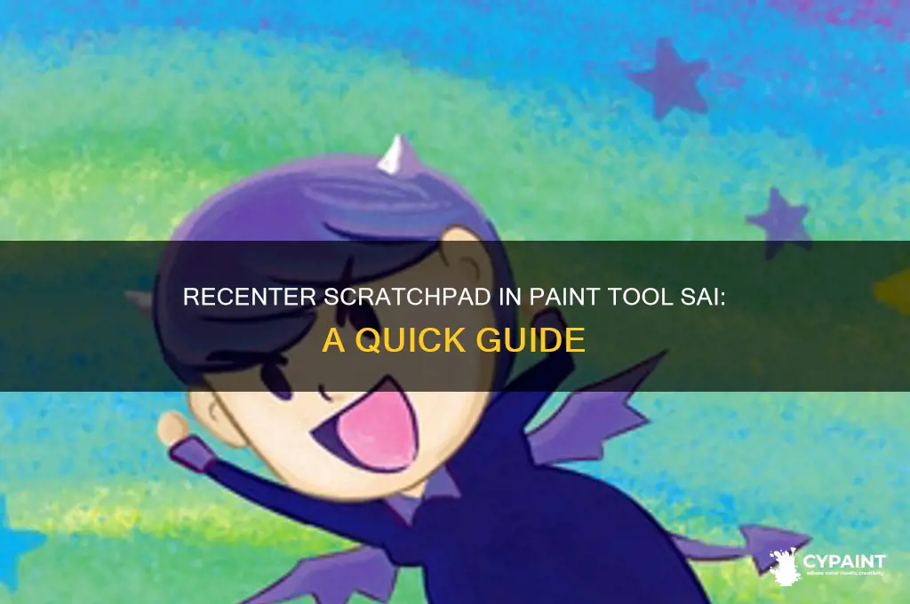how to recenter scratchpad paint tool sai