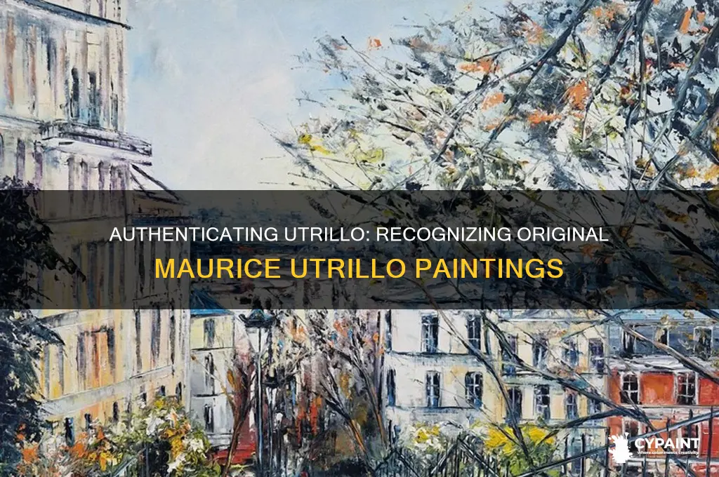 how to recognize an original maurice utrillo v painting